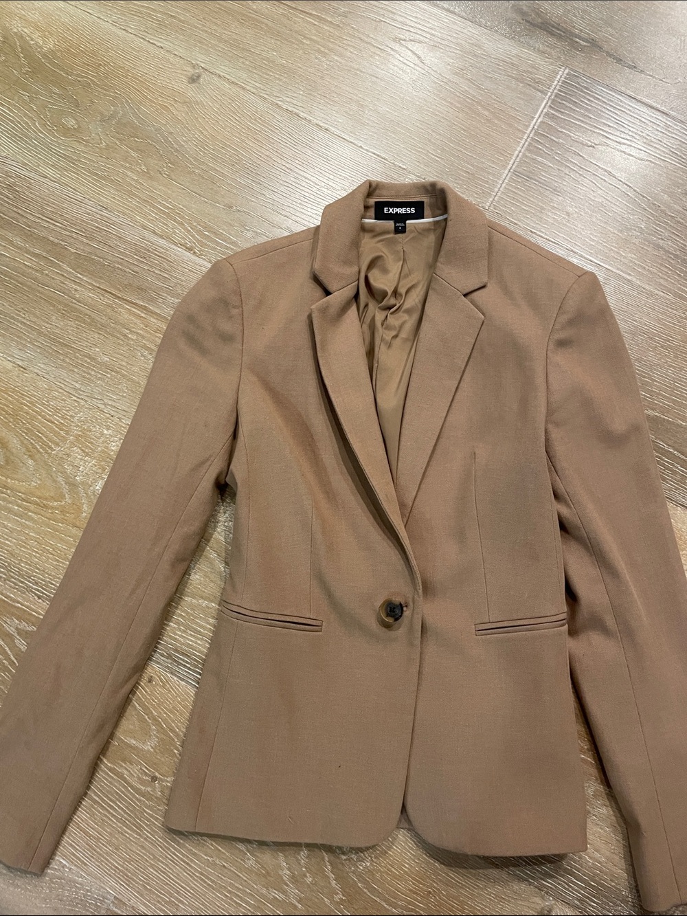 Express Women's Camel Single-Button Blazer